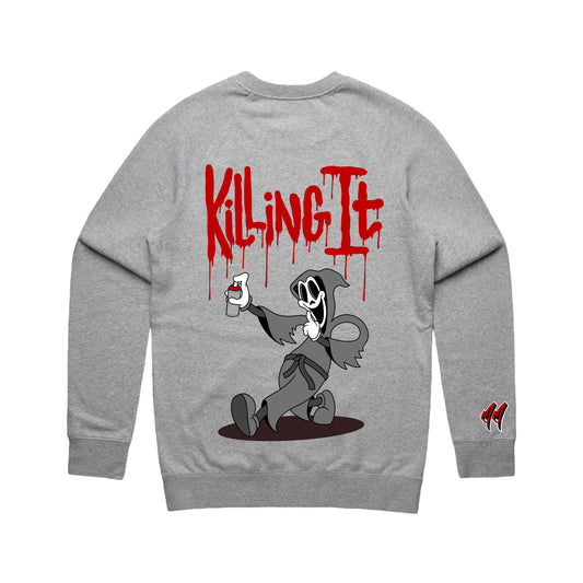 Dead Serious. - Grey Marle Sweater