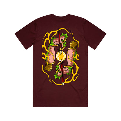 Claws of Creation. - Burgundy Tshirt