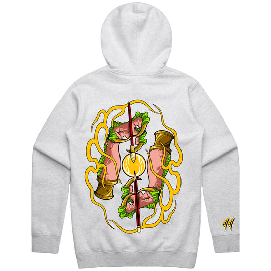 Claws of Creation. - White Marle Hoodie