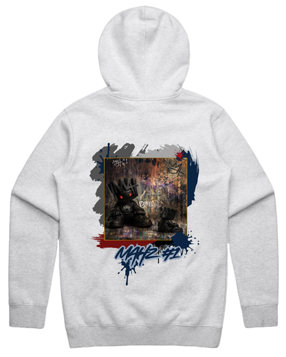The Origin. - White Marle Hoodie