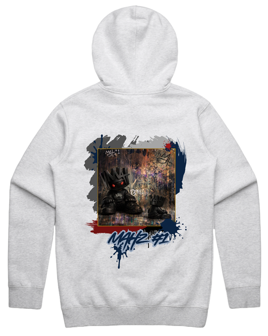 The Origin. - White Marle Hoodie